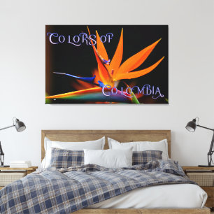 Flamboyant Bird of Paradise Flower Canvas Print