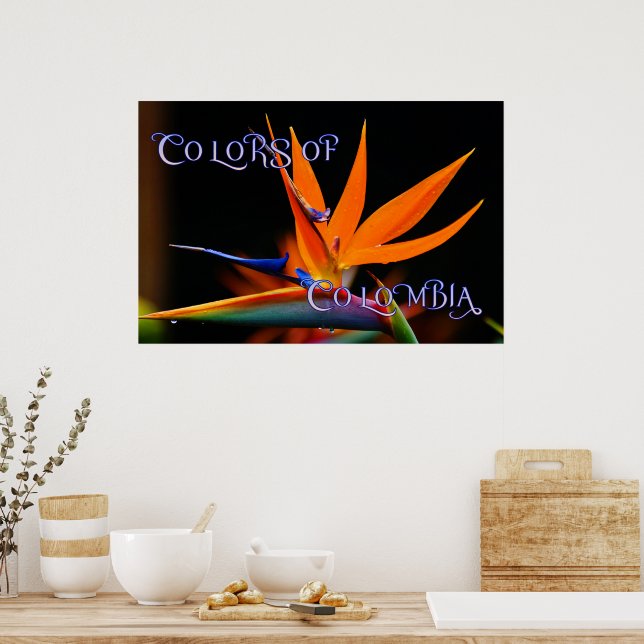Flamboyant Bird of Paradise Flower Poster (Kitchen)