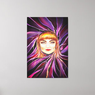 Flamboyant Sensual Mysterious Female Pop Artwork Canvas Print