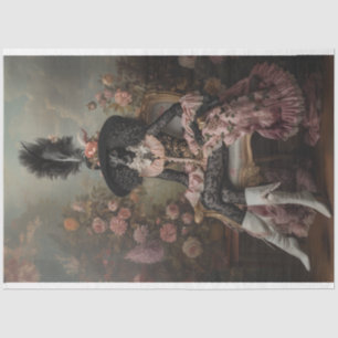 Flamboyant Standard Poodle Decoupage  Tissue Paper