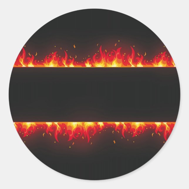 flame#2 classic round sticker (Front)