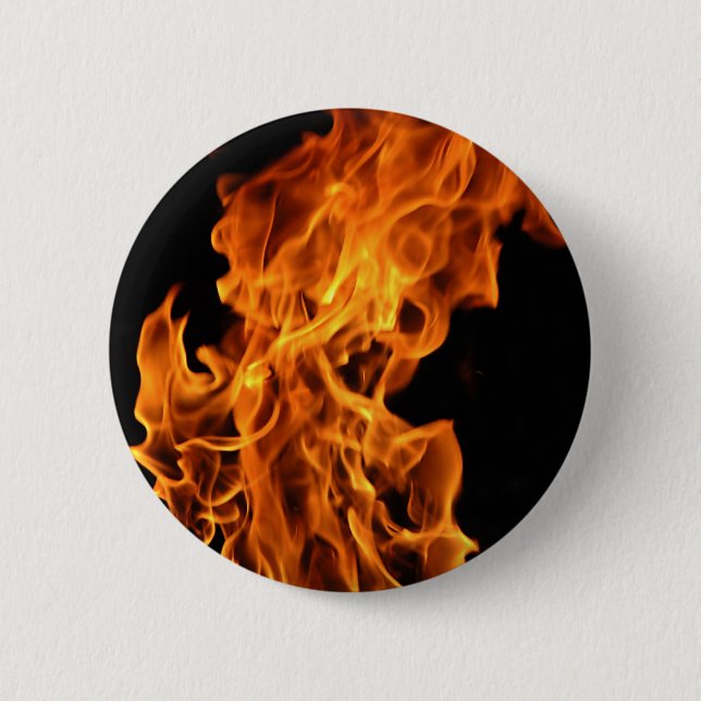 Flame 6 Cm Round Badge (Front)
