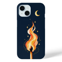 Flame and Moon Phone Case