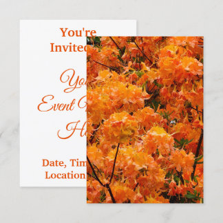 Flame Azalea Flowers Invitation