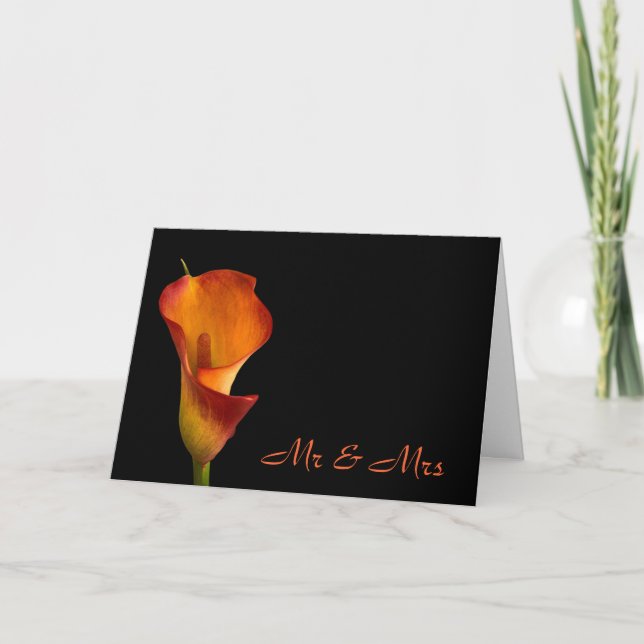 Flame Calla Lily Thank You Card (Front)