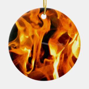 Flame Ceramic Tree Decoration