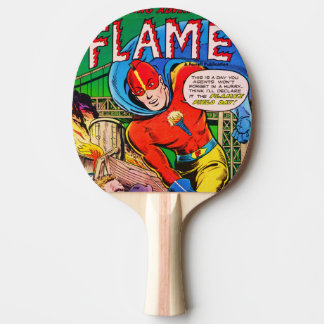 Flame comics ping pong paddle
