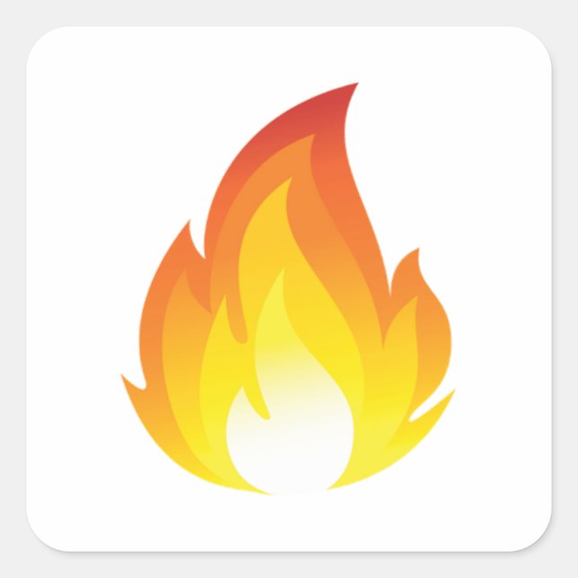 Flame Emoji Sticker (Front)