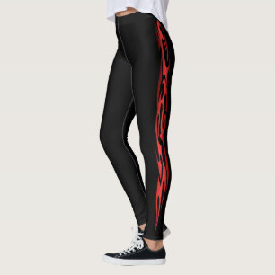 Flame Fade Tattoo Style Leggings