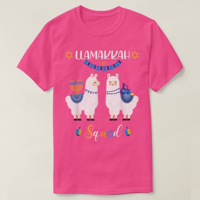 Flame Family Hanukkah Matching Llamakkah Squad  T-Shirt (Design Front)