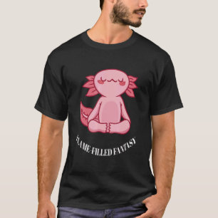 Flame-Filled Fantasy Cute Funny Yoga Dragon Design T-Shirt