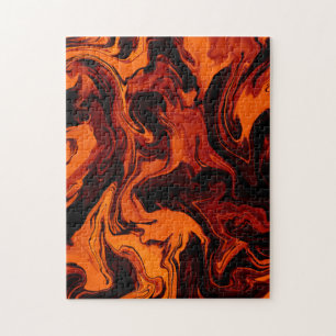 Flame, Fire, Fiery Abstract Jigsaw Puzzle