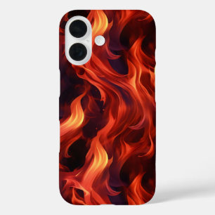 Flame Fire Pattern iPhone 16 Case