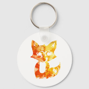 Flame Fox Key Ring