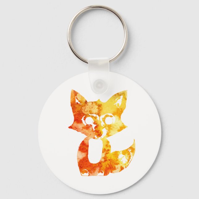 Flame Fox Key Ring (Front)