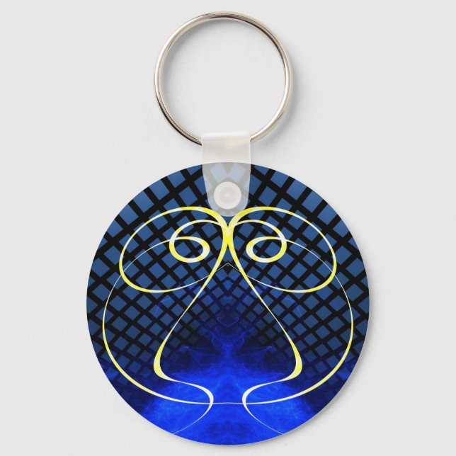 Flame Fractal 45 Key Ring (Front)