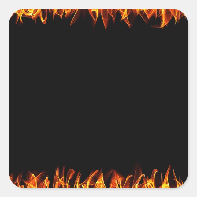 Flame Frame Square Sticker (Front)