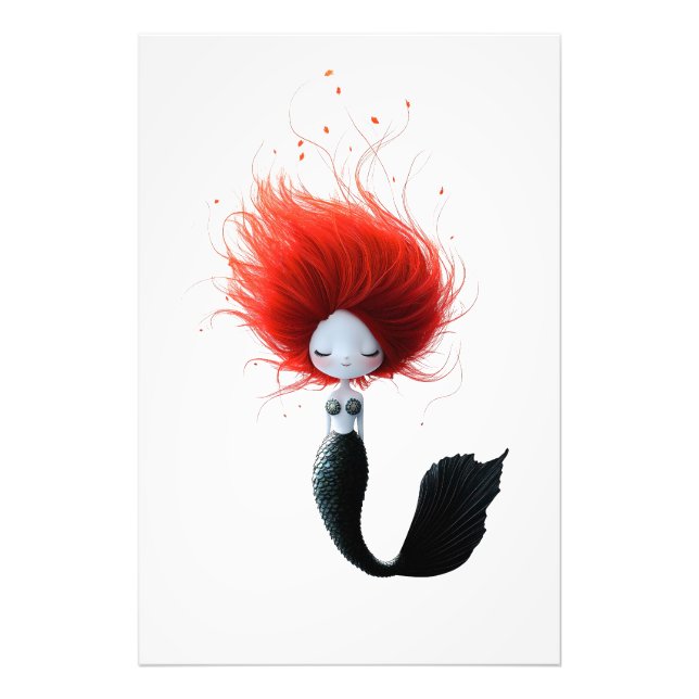 Flame-Haired Mermaid  Photo Print (Front)