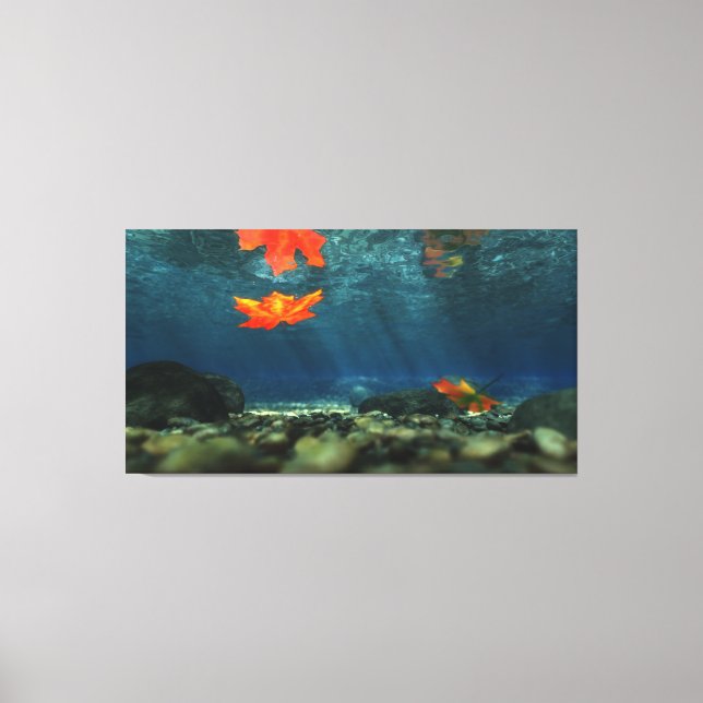 Flame in the Water Wrapped Canvas (Front)
