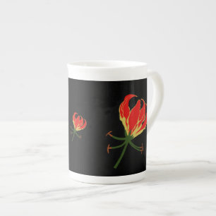 Flame Lily Gloriosa Bone China Mug