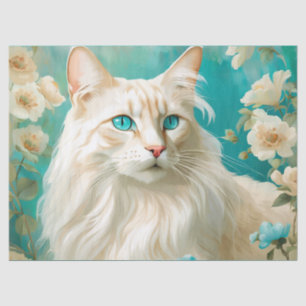 flame Lynx Point Siamese Portrait Art Tissue Paper
