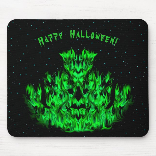Flame Monster in The Starlight Sky Mouse Mat (Front)