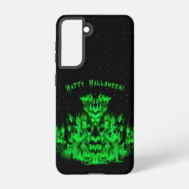 Flame Monster in The Starlight Sky Samsung Galaxy S21 Case (Back)