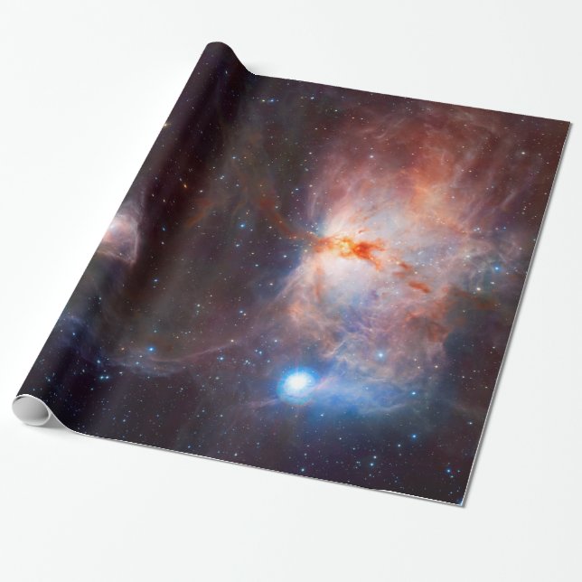 Flame Nebula Space Astronomy Wrapping Paper (Unrolled)