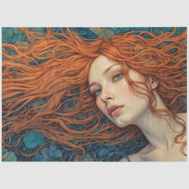 "Flame of the Tides" - A Colourful Portrait        Tissue Paper (Front)
