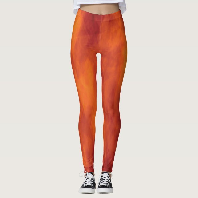 Flame Orange Leggings (Front)