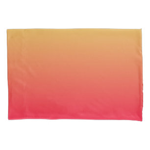 Flame red and yellow ombre pillowcase