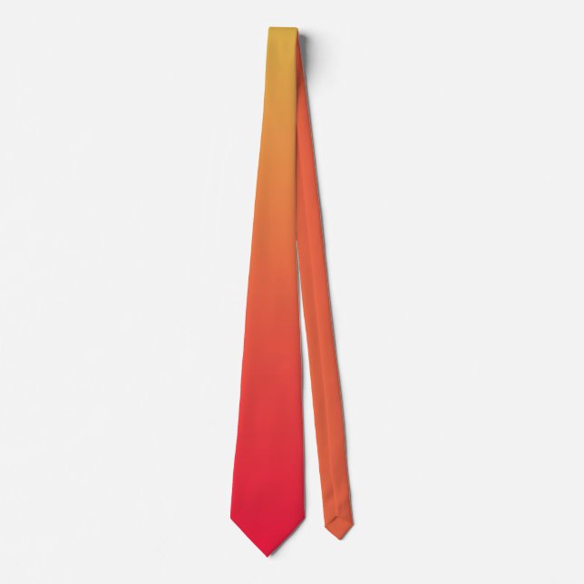 Flame red and yellow ombre tie (Front)
