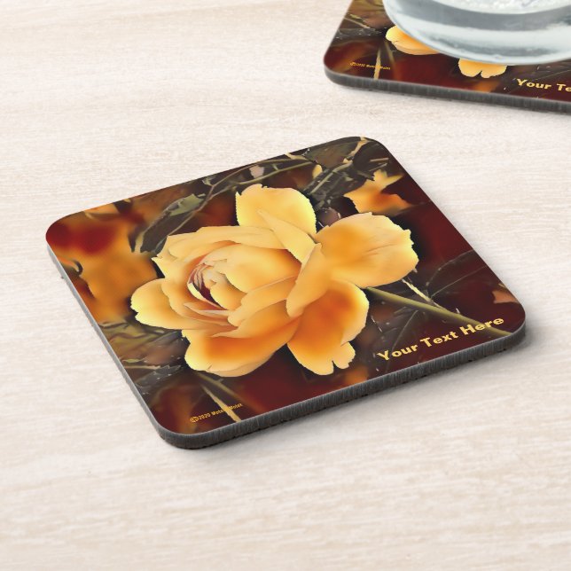 Flame Rose Coaster (Left Side)