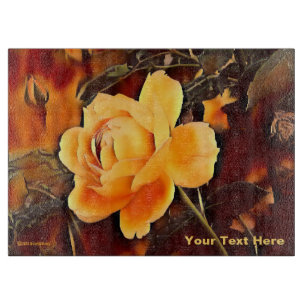 Flame Rose Cutting Board