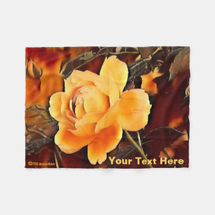 Flame Rose Fleece Blanket