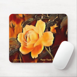 Flame Rose Mouse Mat