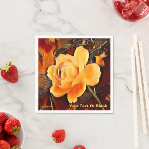Flame Rose Napkin