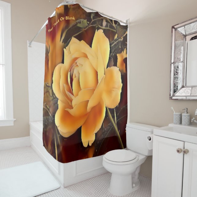 Flame Rose Shower Curtain (In Situ)