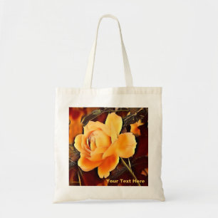 Flame Rose Tote Bag