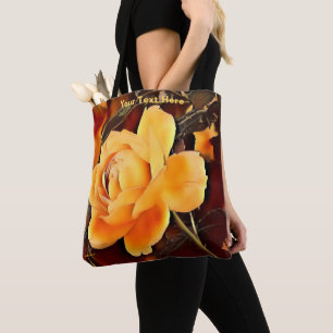 Flame Rose Tote Bag
