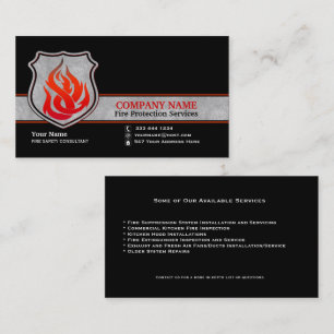 Flame Shield Fire Protection Business Card