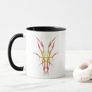 Flame Tribal Deer Skull Hunting Design Mug