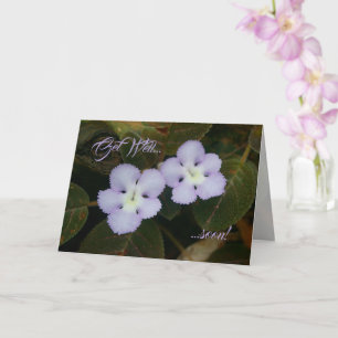 Flame Violet Tropical Wildflower Get Well Soon Card