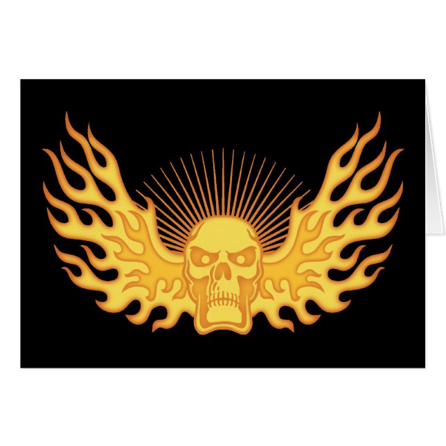 Flame-Wing-Skull (Front Horizontal)