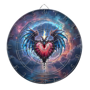 Flamebound Heart of the Moon – Gothic Cosmic Love  Dartboard