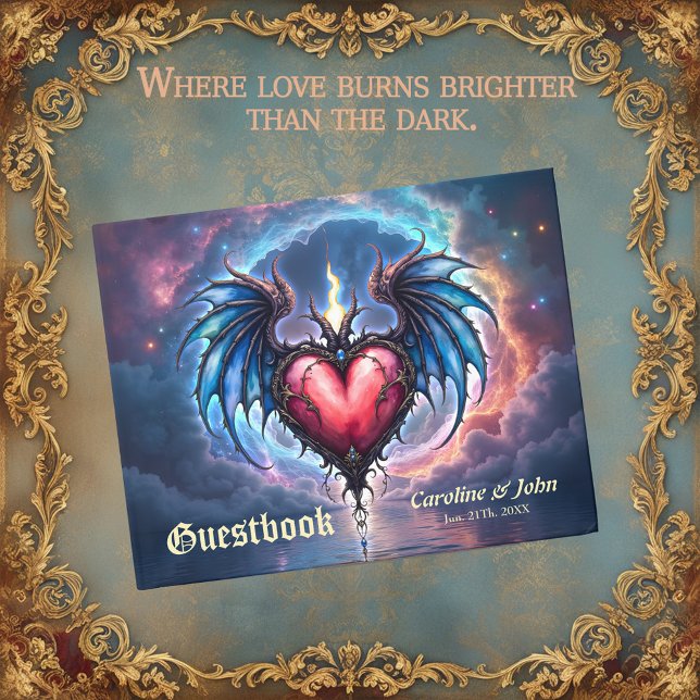 Flamebound Heart of the Moon – Gothic Cosmic Love  Guest Book (Creator Uploaded)