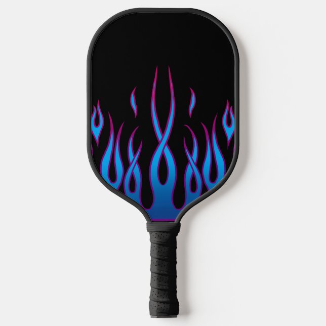 Flamed out pickleball paddle grn/blu (Front)