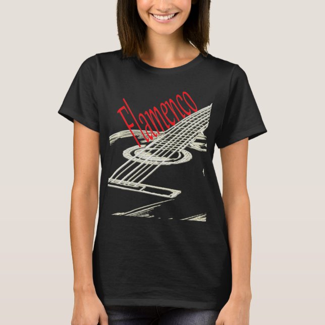 Flamenco Acoustic Guitar Player Premium  T-Shirt (Front)