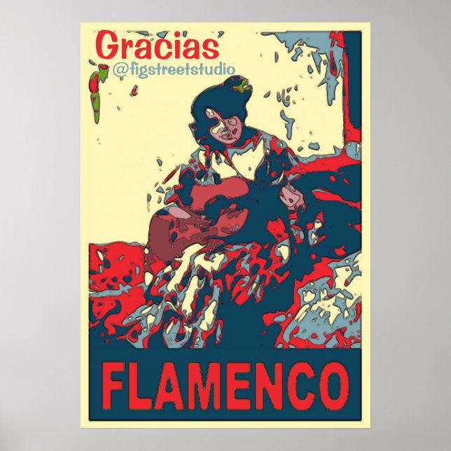 Flamenco, add edit text, poster (Front)