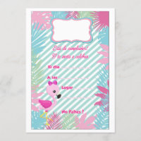 Flamenco Baby Invitation Card